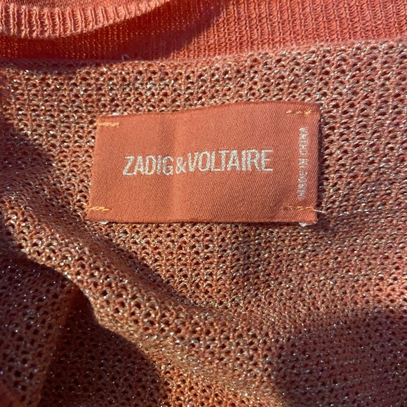 Zadig & Voltaire Rimo Coral Belted Size Small Cap Sleeve Mini Dress. - Picture 5 of 10